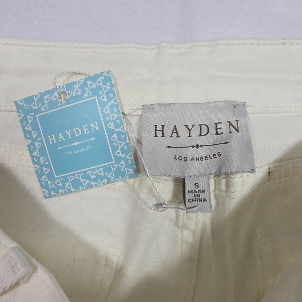 Womens White Raw Hem Flare Fairy Cottage Jean Cropped Small 28x26 Festival Indie - Picture 8 of 12